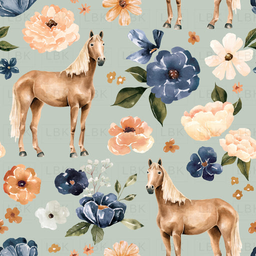Horse_Floral_Mint