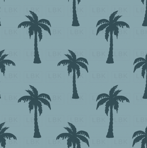 Palm Tree Silhouette Blue