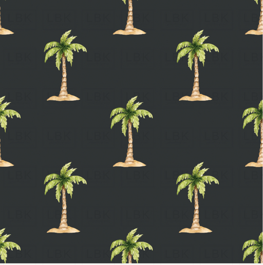 Palm Trees Island Black