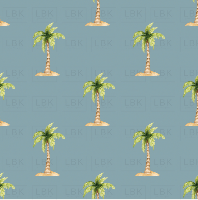 Palm Trees Island Blue