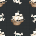 Pirates Ahoy Jolly Roger Black