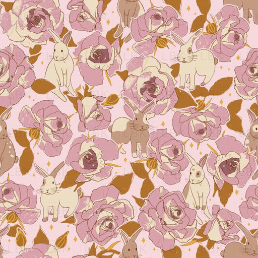 Rabbits And Roses - Pink Lilac