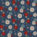 Red White And Bloom - Navy Blue