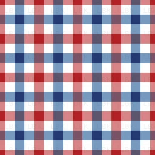 Red White And Blue Large Gingham