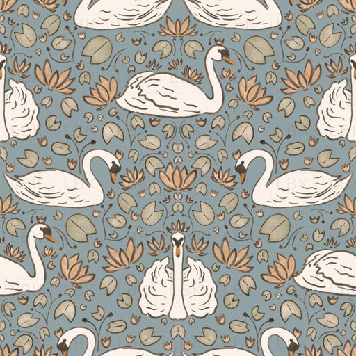 Serene Swans - Dusty Blue