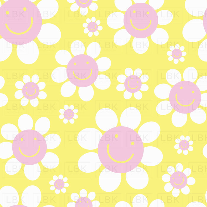 Smiley Flowers On Yellow