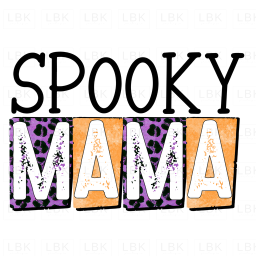 Spooky Mama - Purple Leopard & Orange