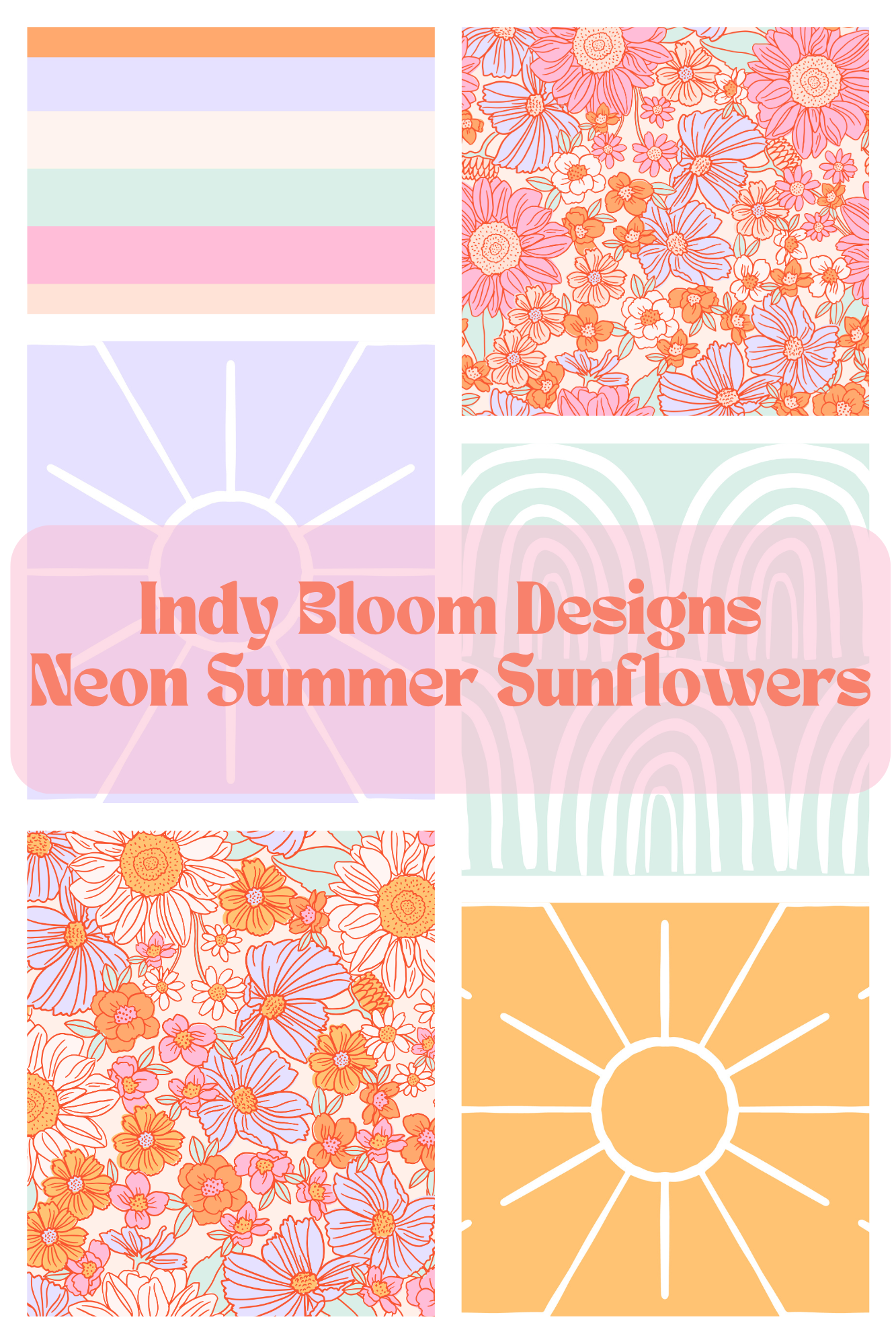 Neon summer sunflowers