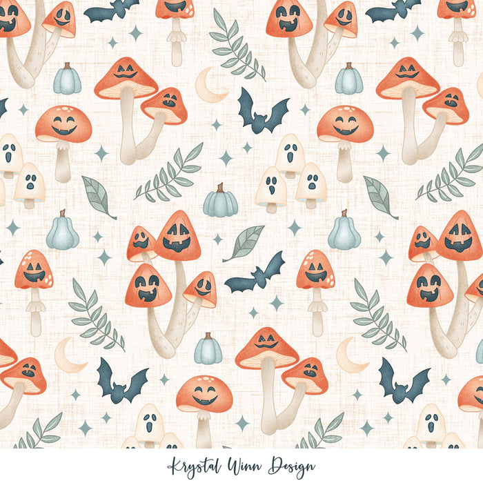 Apothecary Spooky Mushrooms White