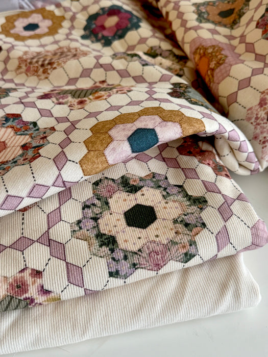 Floral Garden Quilt Printed on Natural (SPECIAL)