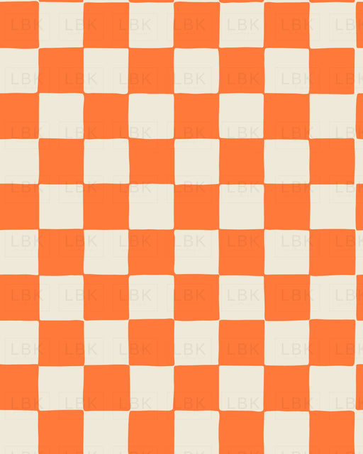 2022 Summer Play_Retro Checkerboard In Bright Orange