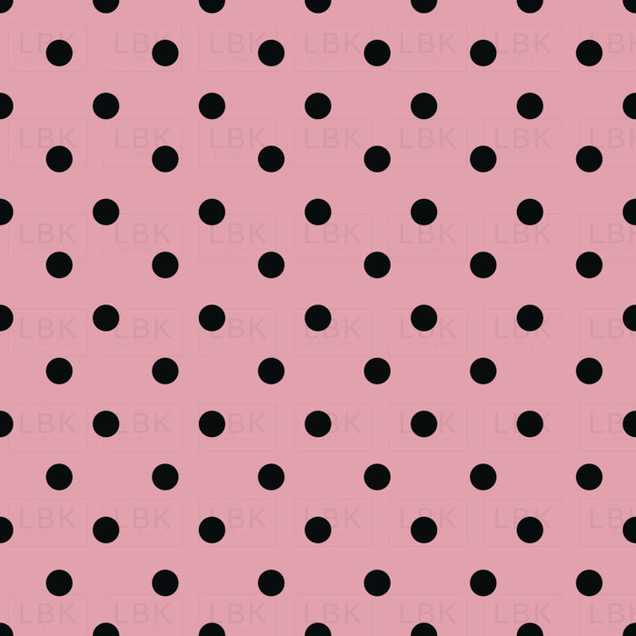 5 Polka Dot Black on Pink