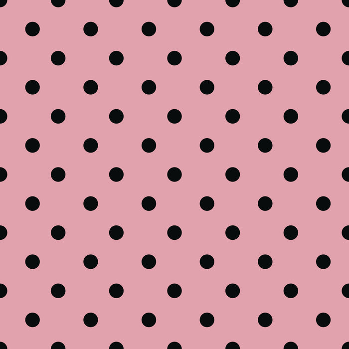 5 Polka Dot Black on Pink