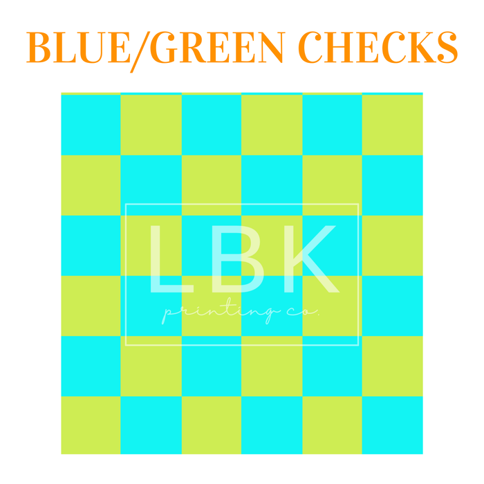 Green Blue Checks