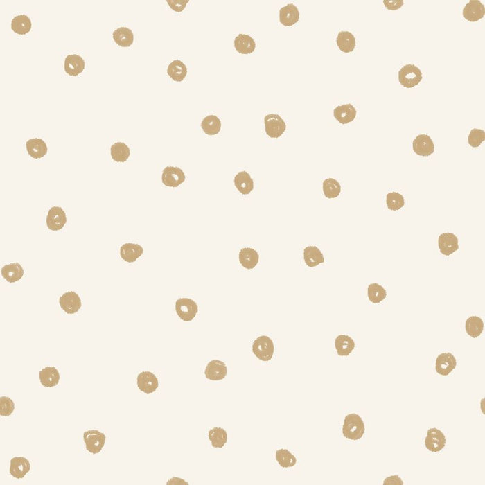Gold Tan Dots on Cream