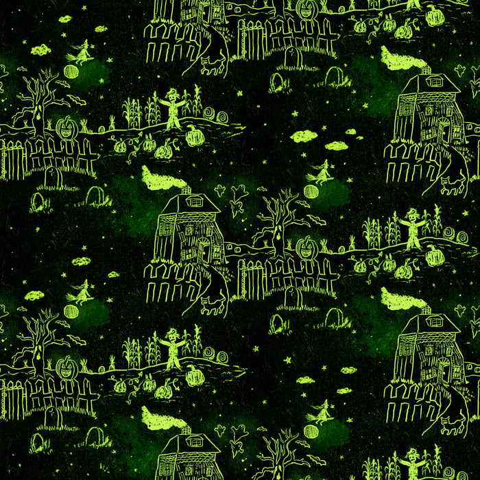 A Walk down Spooky Lane on night glow