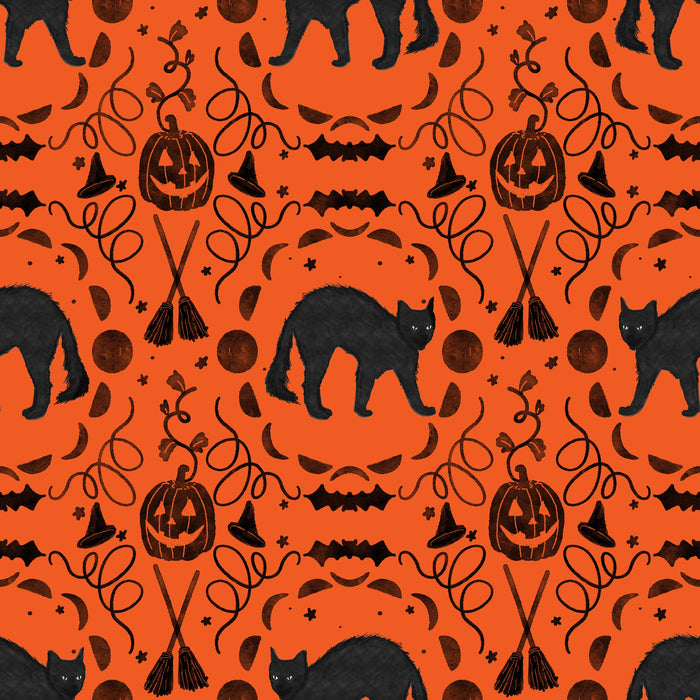 All hallows eve - jack-o-lantern orange