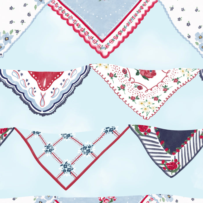 Americana Heirloom Hanky banner blueskies