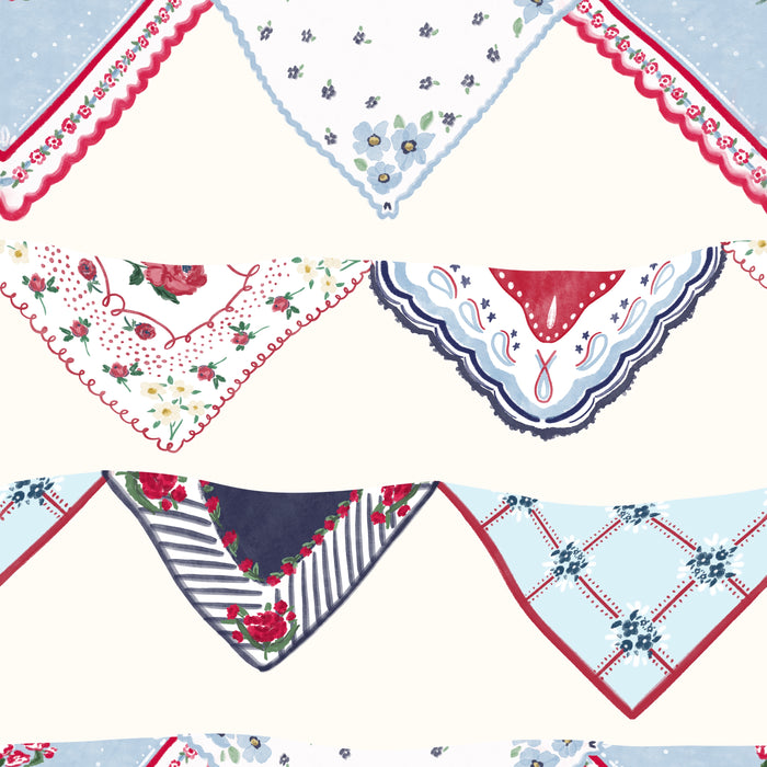 Americana Heirloom Hanky banner antique cream