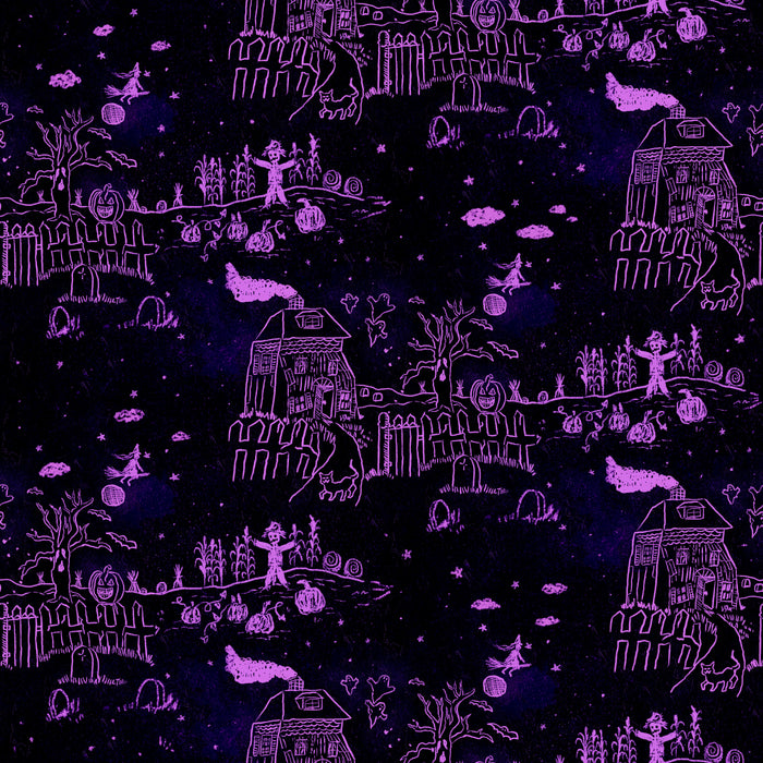 A walk down spooky lane - violet glow