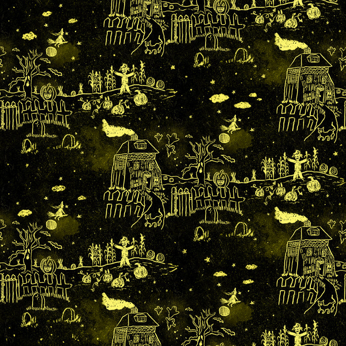 A walk down spooky lane - yellow glow