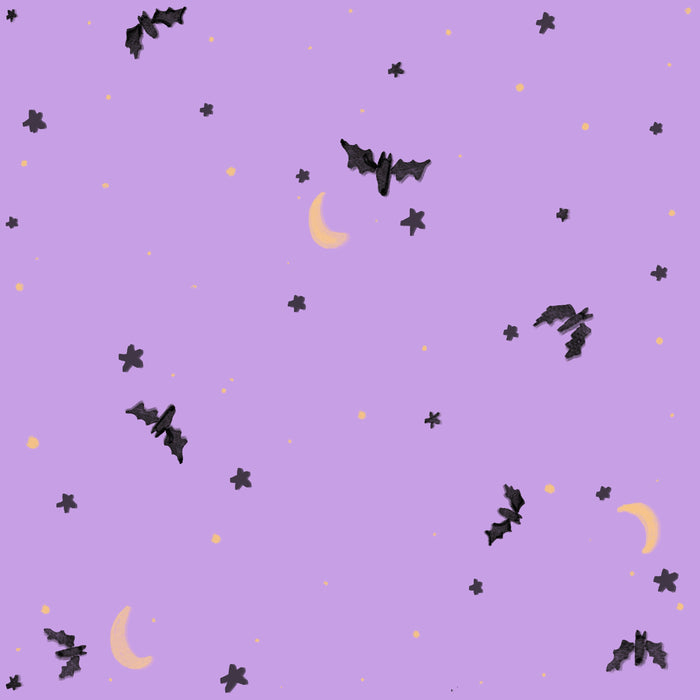 Bat filled sky - spooky plum