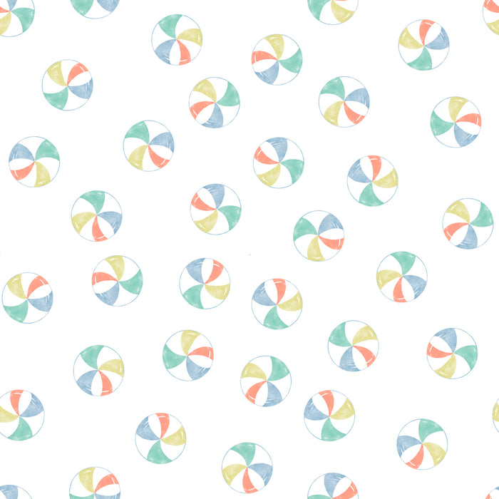 Beach ball dots white