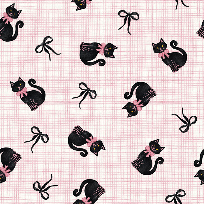 Black Kitties and Bows on Micro Grid