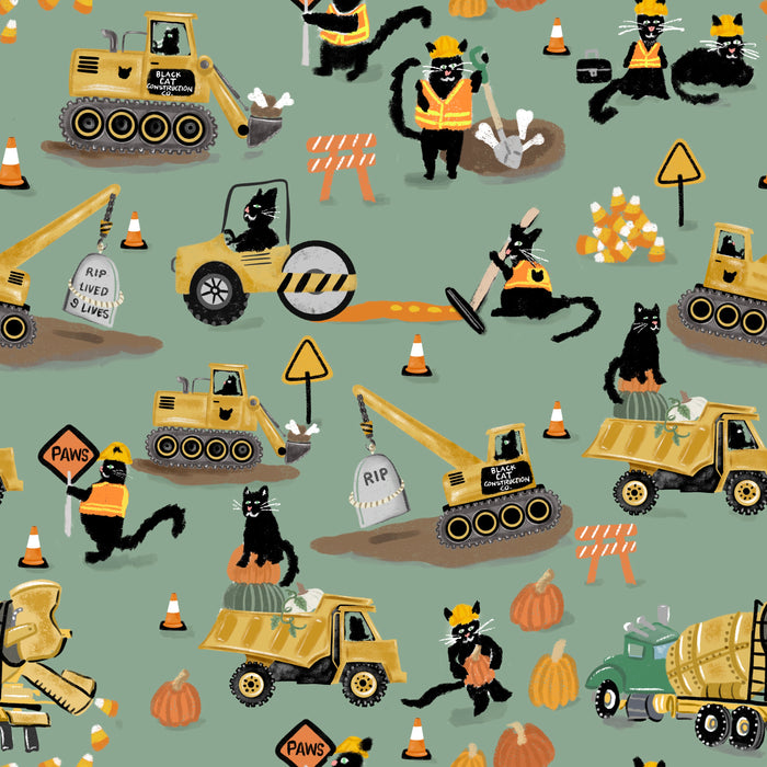 Black cat Construction sage