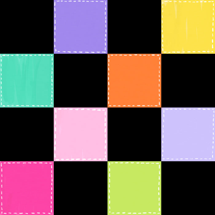Black stitched checker