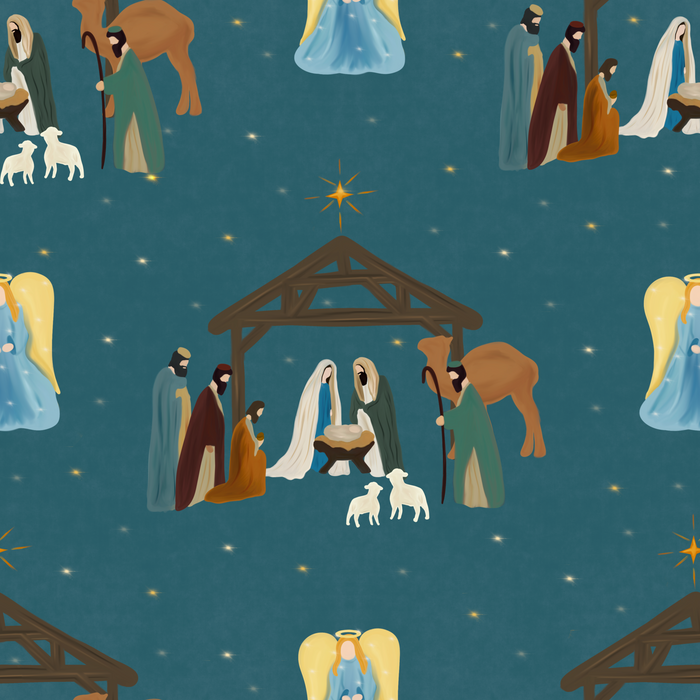 Blue nativity