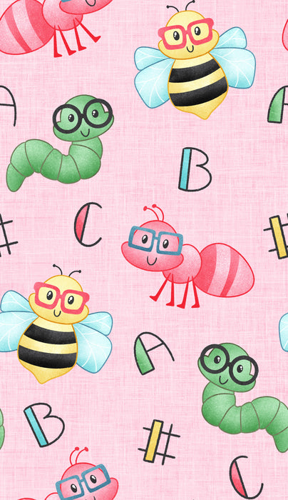 Book Worm Bugs Pink