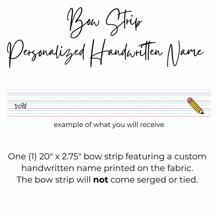 Bow Strip Personalized Name Bow