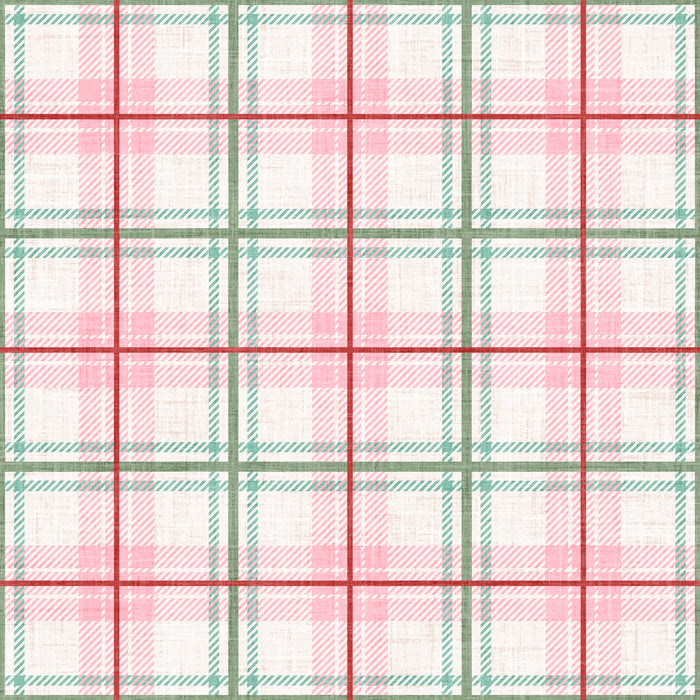 Christmas Cookie Plaid Pink