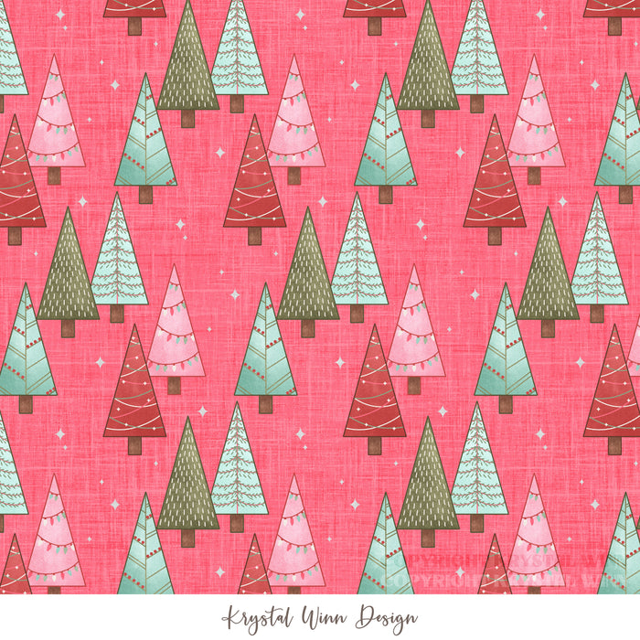 Christmas Cookie Trees Hot Pink