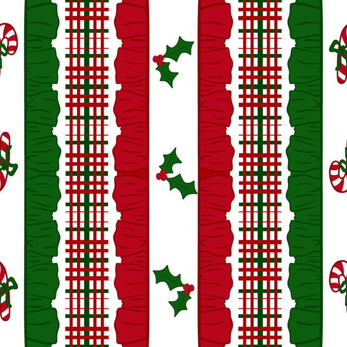 Christmas ruffle stripe