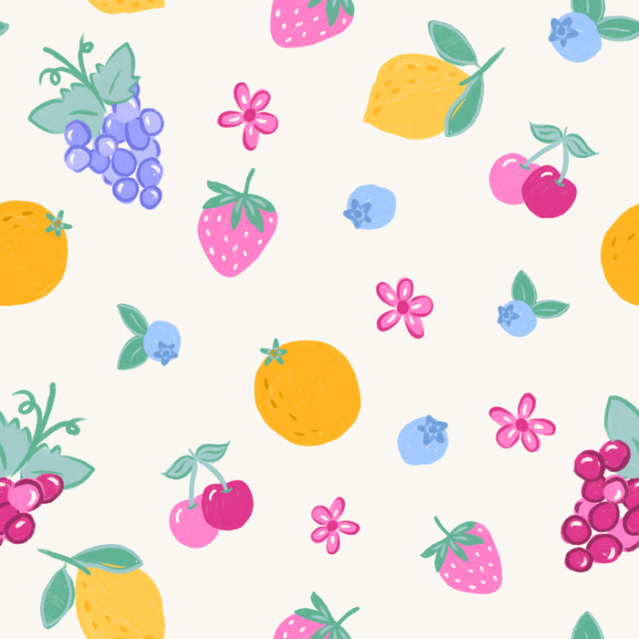 Citrus and Berries Fruit White