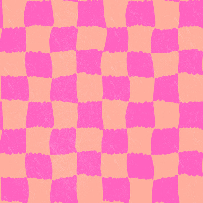 Coastal clubhouse check coral pink