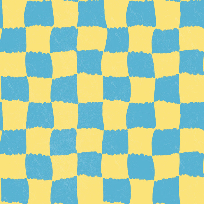 Coastal clubhouse check blue and yellow