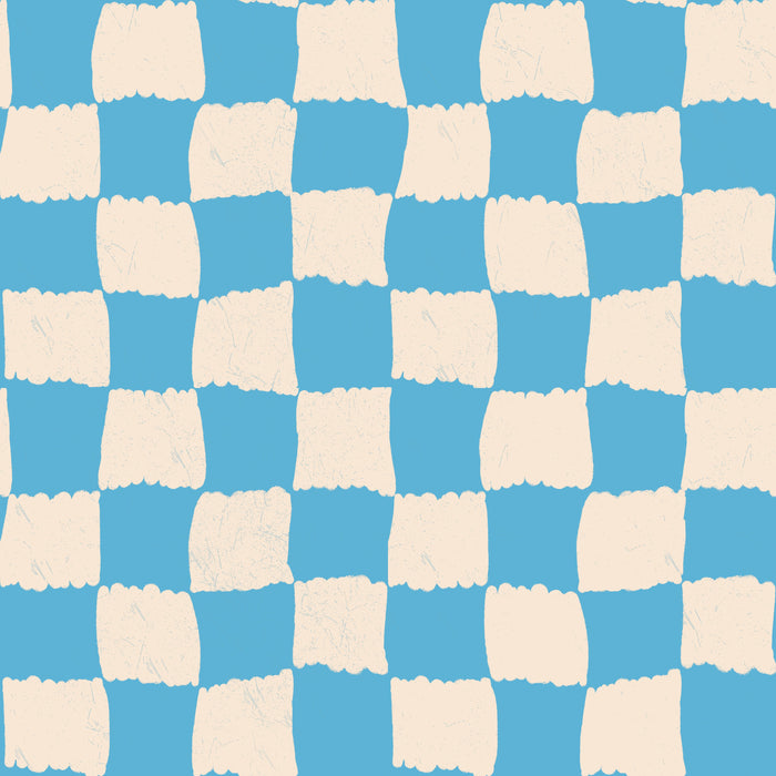 Coastal clubhouse check blue sand