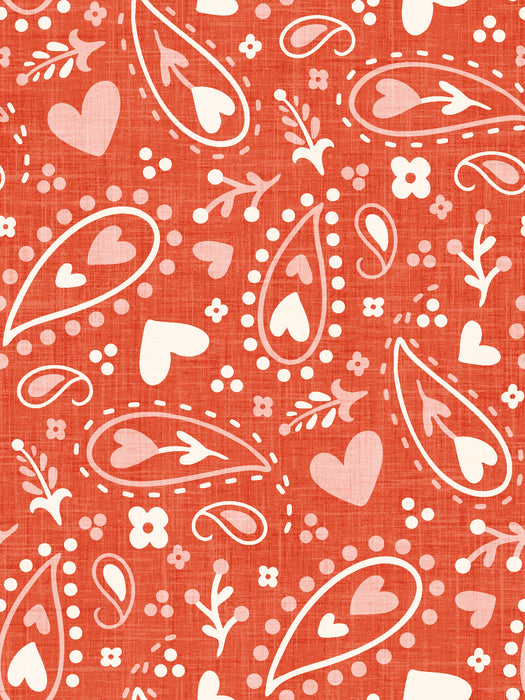 Cowboy Valentine Bandana Bright Red