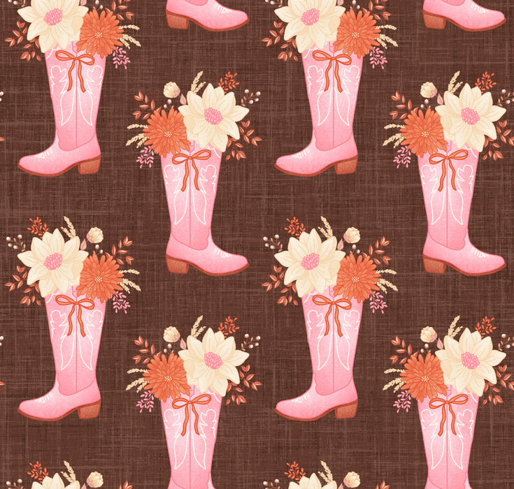 Cowboy Valentine Boots Brown
