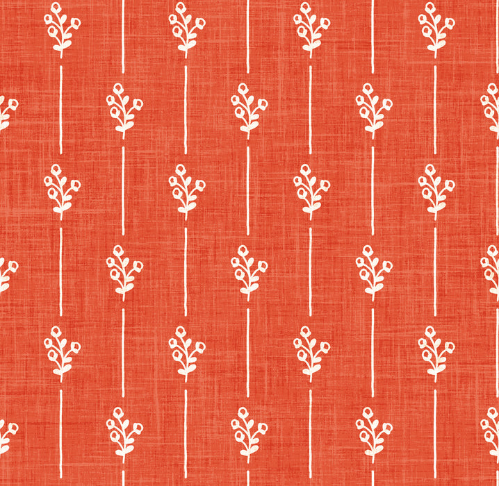 Cowboy Valentine Bud Stripe Bright Red