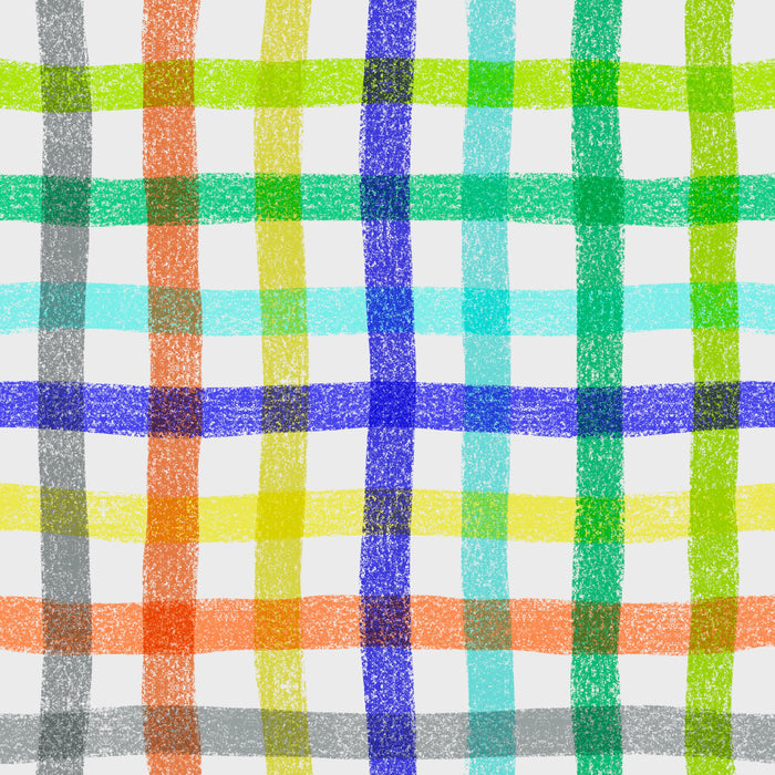 Crayon multi plaid blue light gray