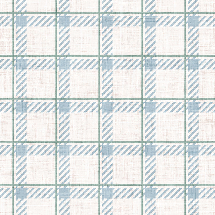 Dear Santa Plaid Blue