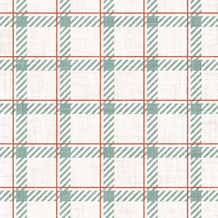 Dear Santa Plaid Teal