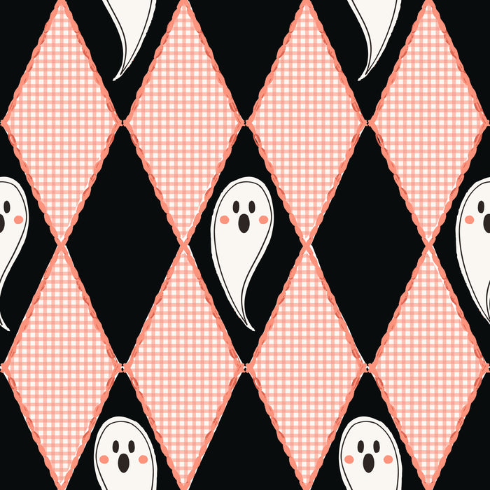 Diamond Ghost Gingham Black and Orange
