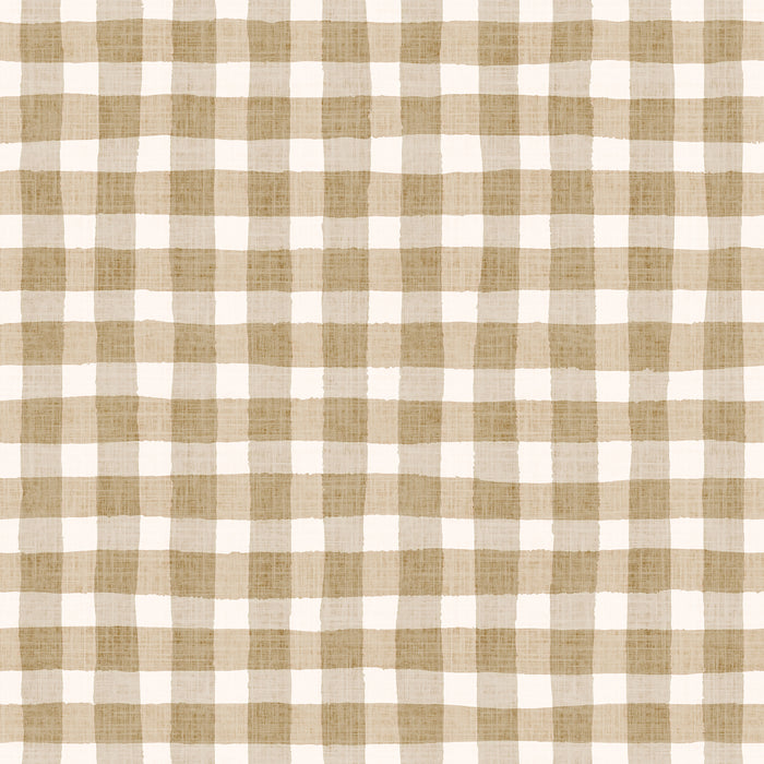 Watercolor Brown Gingham