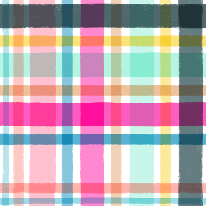 Dockside plaid-white pink multi