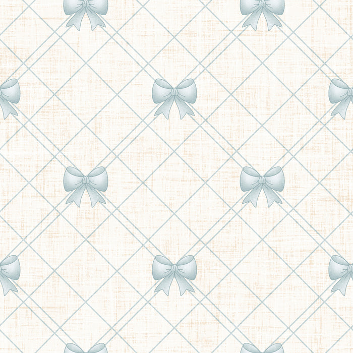 Farmyard Bow Plaid Blue